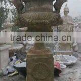 garden antique marble angel flower pots stand NTMF- FP340S