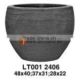 Vietnam Egg Shaped Scratch Terracotta Planter For Manufacturer