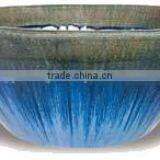 Ceramic Dripped Paint Asian Bowl thumbnail-1