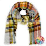 One Size Fit All Black White Lattices Winter Scarf for Lady /Girls thumbnail-4