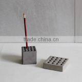 Office Organizer Concrete Pencil Cup Cement Hole Pen Holder thumbnail-1