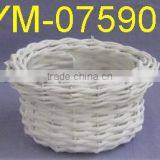 Small Round Wicker Garden Flowerpot thumbnail-1