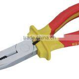European Type Double Color PVC Handle Long Nose Pliers thumbnail-1