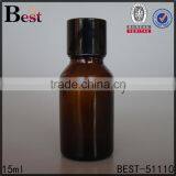 15ml Amber Round Shape Glass Bottle for Essential Oils Glass Vial Small Glass Bottles With Cap Hot Sale thumbnail-3