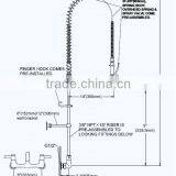 2016 Chrome Commercial Style Pot Filler Kitchen Faucet With Rre Rinse Spray thumbnail-3