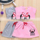 Minnie Kids Clothes Girls Clothing Sets Baby Girl Cartoon T-shirt+ Skirt 2pcs Set Ropa Mujer Ensemble Fille Meisjes Kleding thumbnail-2