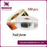 Newair Square 500 Pcs Gel Gold Guide Extension Nail Form thumbnail-1