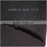 Black Knitting Fabric Laminated Polyester Sandwich Mesh Fabric/cloth for Footwear thumbnail-1