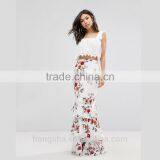 Floral Maxi Skirt With Ruffle Hem HSH6119 thumbnail-1