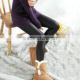 Wholesale Faux Suede High Waist Leggings Tan Breathable Women Legging Pants thumbnail-4