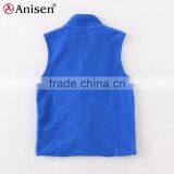 Children Garment Plain Boutique Blue Custom Boys Polar Fleece Children's Vests thumbnail-2