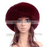 CX-C-156D Hot Selling New Products Fashion Real Mink Fur Hat With Fox Trim thumbnail-6