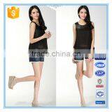 2016 Newest Fashion Black Ladies Pu Design Leather Vest thumbnail-1