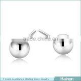 3mm 4mm 5mm Ball Sterling Silver Stud Earring