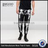 Custom Design Men Casual Pants Halloween Joggers With Skeleton Print Custom Print Cotton Leggings thumbnail-1