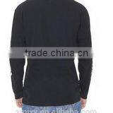 Front&Sleeve Print Long Sleeve Black Tee for Man thumbnail-3