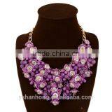 Western Style Luxury Fashion Necklace Candy Color Flower Jewellery thumbnail-6