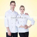 Custom Nice Design Hot Sale Factory Price Double Breasted Breathable Chef Jacket thumbnail-3