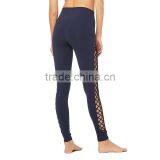 Unique Side Lace-up Details Interlace Legging High Waist Women's Yoga Pants thumbnail-4