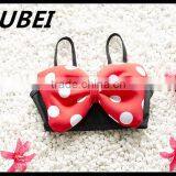 Children's Swimsuit Girls Swimsuit Big Wave Point Split Child Bikini Two-piece Swimsuit Children Swimming Cap thumbnail-3