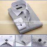 China Shirt Factory Competitive Price Oem Fashionable Perfect Quality Stripe Pattern Men's Dress Shirt With Long Sleeve thumbnail-3