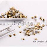 SS5 1.7-1.8mm Aurum Color Round Flat Backs Non Hotfix Rhinestone thumbnail-4