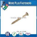Made in Taiwan High Quality Yellow Zinc Coated Wood Screws Self Tapping Screw thumbnail-2