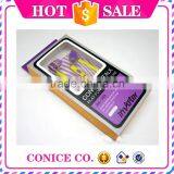 Wholesale Bicolor Noodle Cable In-ear Earphone With Volume Control With Mic thumbnail-1