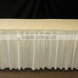 Polyester Table Skirting Table Skirts Table Linen Satin Table Skirting With Top Cover Table Skirts Table Linen