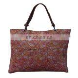 Indian Vintage Designer Kantha Handbags Cotton Hippie Sari Kantha Hand Bag thumbnail-1