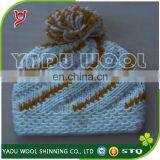 Handmade Crochet Hat for Sale / Winter Knitted Hat With Ball Top / Pom Pom Beanie Hats Wholesale