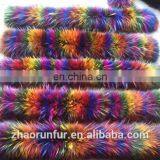 Real Raccoon Fur Collar for Garment Wholesaler Raccoon Fur Trim/piping thumbnail-5