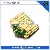 Gold plalting zinc alloy prague fridge magnet for souvenir