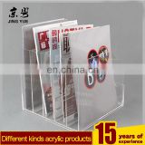 Fashion black PMMA magazine display rack plexiglass multi page document holder acrylic magazine display holder