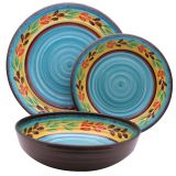 New arrival whirlpool Melamine Round plate and bowl sets tableware dinner sets