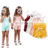 Toddler Girls Romper Short Jumpsuit Baby Ribbed thumbnail-2