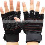 Ventilated Workout Weight Lifting Sports Fitness Gloves with Integrated Wrist Wraps