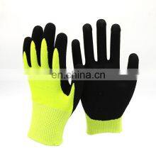 HY En388 4544 High Cut Risk Applications Glove Premium Quality Sandy Nitrile Scrub Cut Resistant Work Glove thumbnail-5