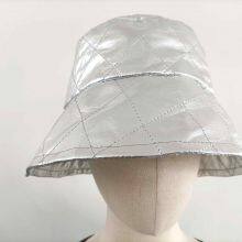 Women's Leather Diamond Quilting Bucket Hats thumbnail-4
