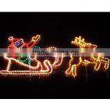 led motif light of santa claus with his deer