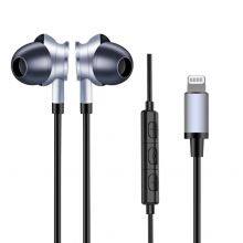 MFi Certified Metal In-ear Stereo Wired Headset Earphone With C100 Lighting Connector for IPhone 11/11Pro thumbnail-1