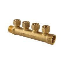 3/4 Inch True Brass Four Ways Manifolds Valve For Distribution Water Manifold Valve thumbnail-2
