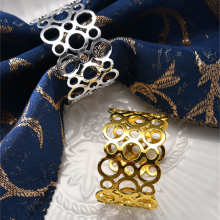 Gold Napkin Ring Metal Hallow Out Vortex Napkin Buckle Creative Tableware Decoration thumbnail-2