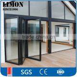 Australia Aluminum bi Folding Door With Double Glazed Glass for Wholesale thumbnail-1