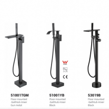 Elegant Fashionable Flexible Modeling Floor Mounted Bathtub Mixer thumbnail-4