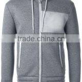 New Fashion High Quality Custom Made Hoodie Grey Zip up Hoodie thumbnail-2