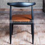Simple Fashion Leisure American Country Vintage Wrought Iron Home Wooden Restaurant Chair thumbnail-4