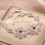 Crystal Silver Plated Bracelets ,flower Beads Bracelets thumbnail-5