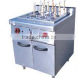 Stainless steel gas noodle cooker with cabinet