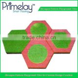 Hexagon Pattern Rubber Tiles For Children Playground
